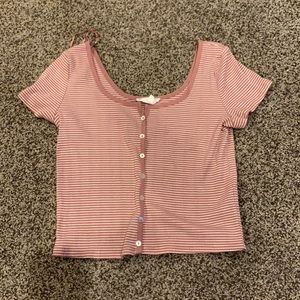 Striped button down shirt